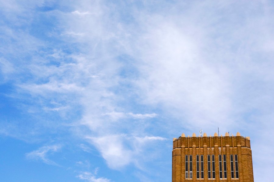 Building top against sky