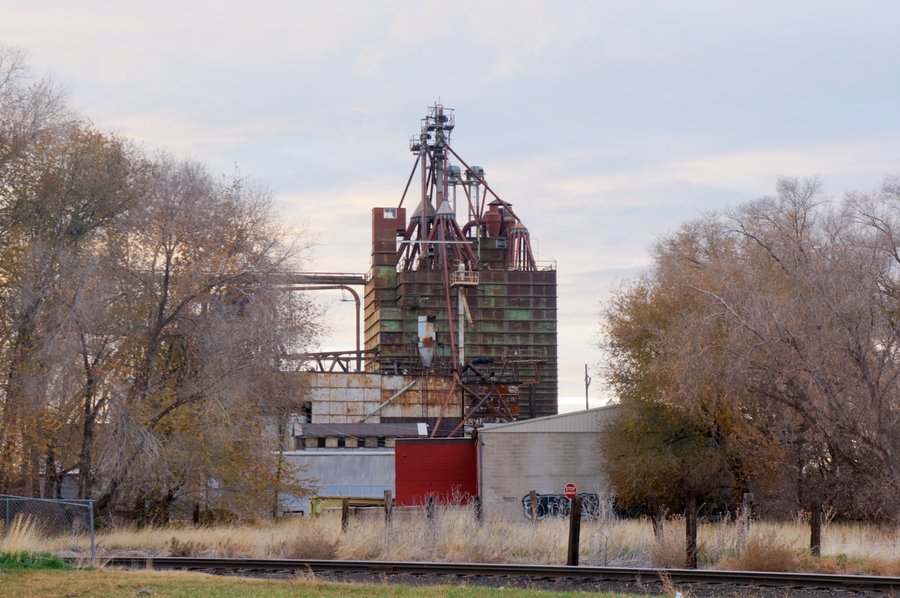 Rusty industrial tower